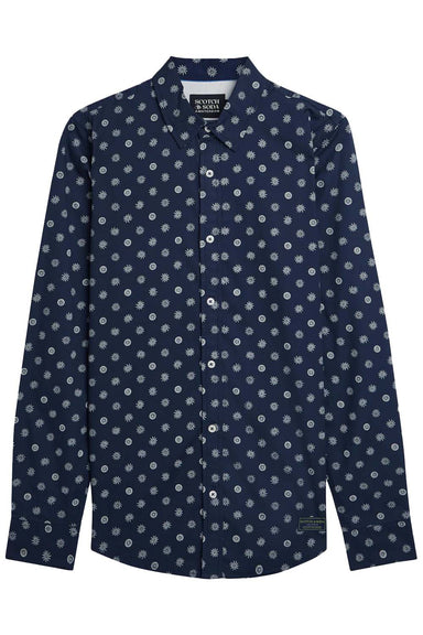 scotch and soda micro print poplin shirt foulard flatlay