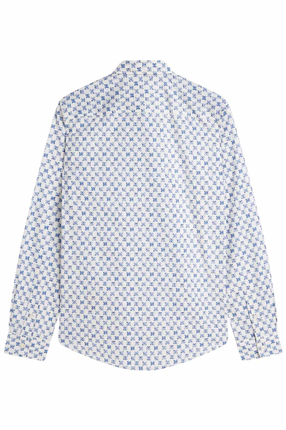 scotch and soda micro printed ls tiles flower blue back