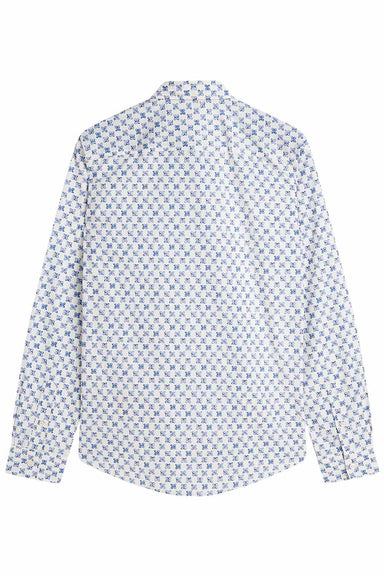 scotch and soda micro printed ls tiles flower blue back