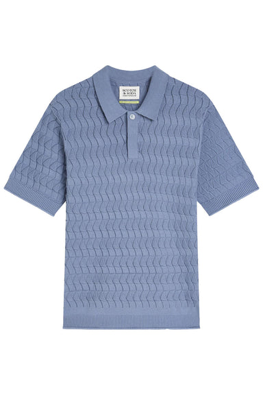scotch and soda pointelle knitted polo infinity flatlay