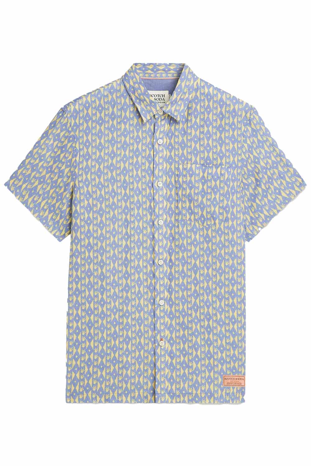 scotch and soda printed linen ss cactus stripe infinity flatlay