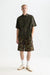 scotch and soda printed ripstop shirt painterly animal olive night 