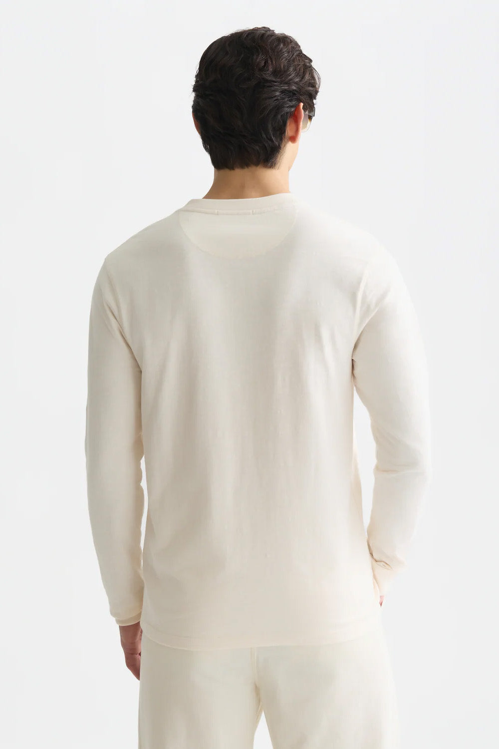 scotch and soda slub henley ls eggnog back