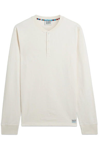scotch and soda slub henley ls eggnog flatlay