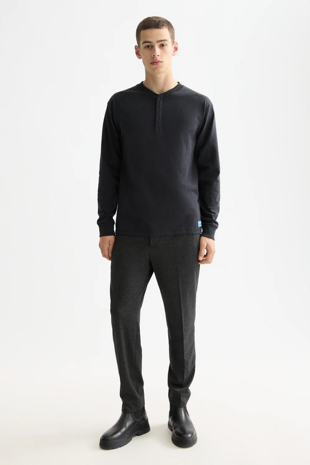 scotch and soda slub henley ls meteorite