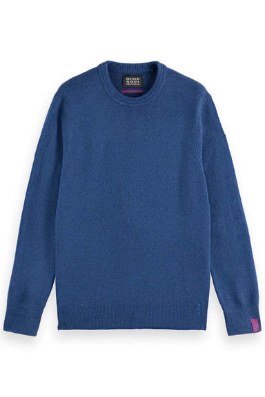 scotch and soda soft knit sweater insignia blue flatlay