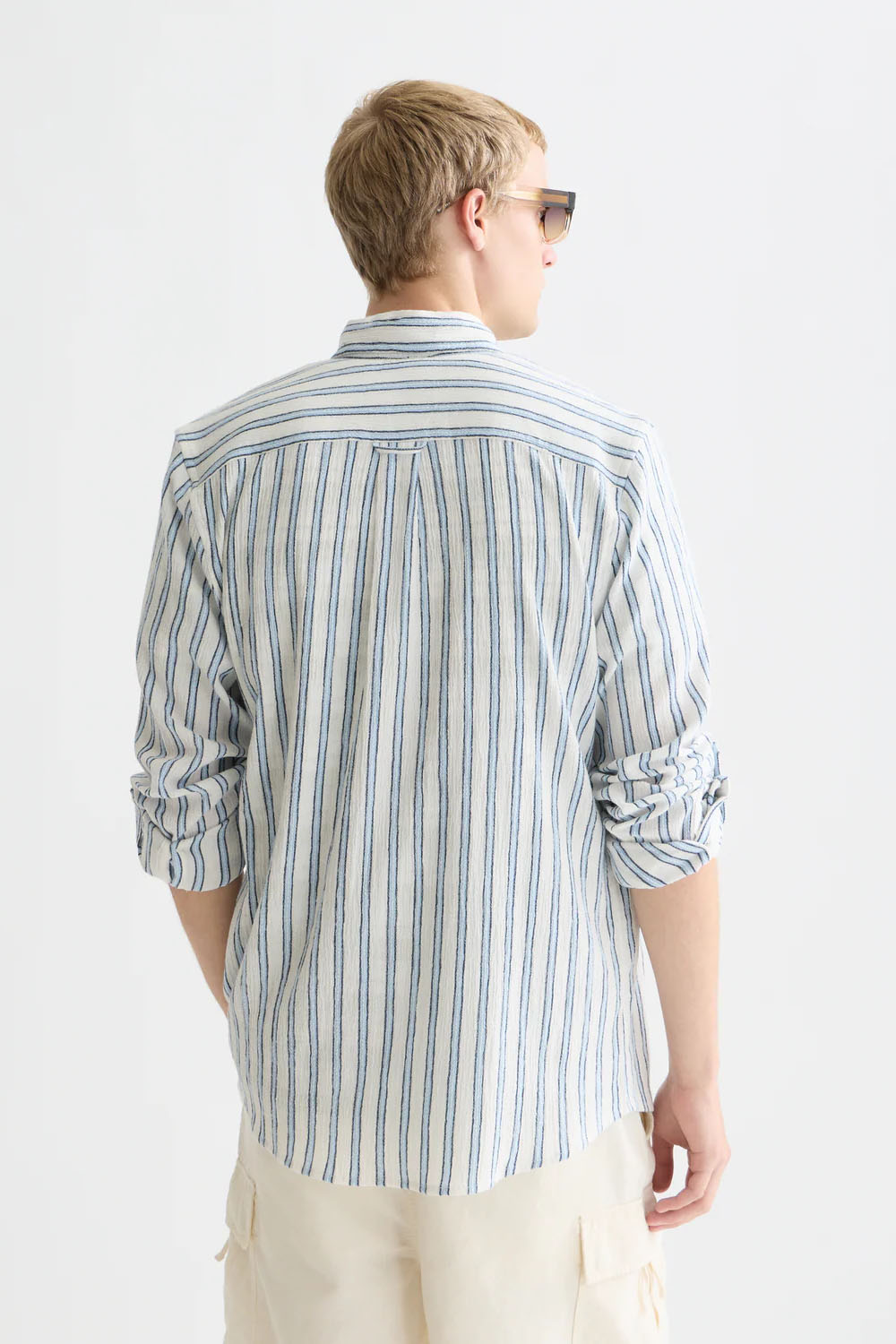 scotch and soda striped crinkle shirt windsurfer stripe back
