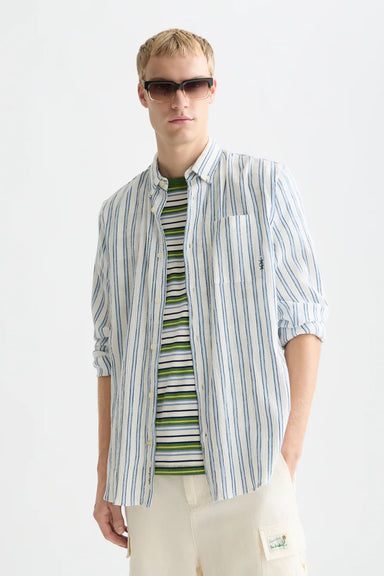 scotch and soda striped crinkle shirt windsurfer stripe front