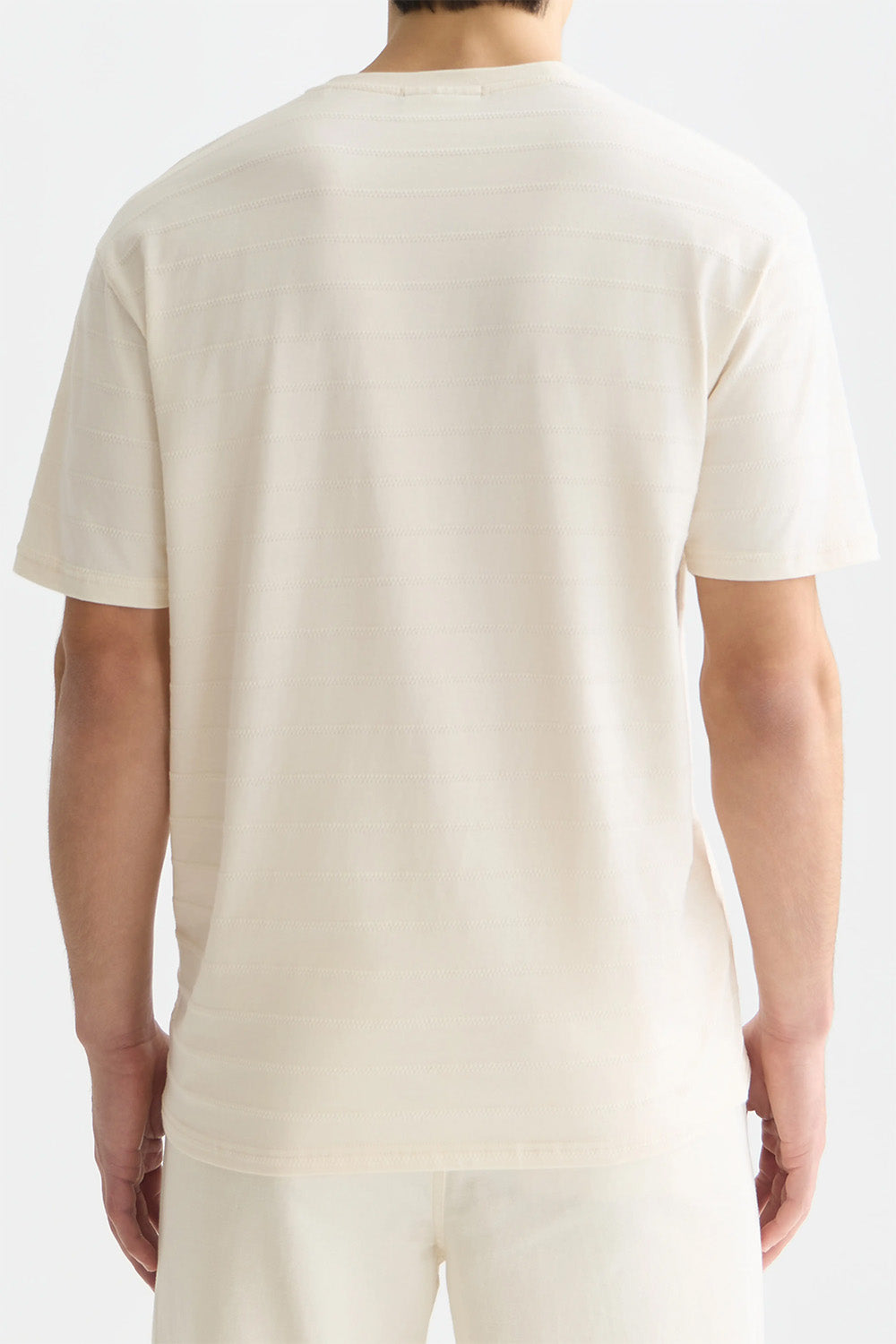 scotch and soda structured jacquard t-shirt eggnog back