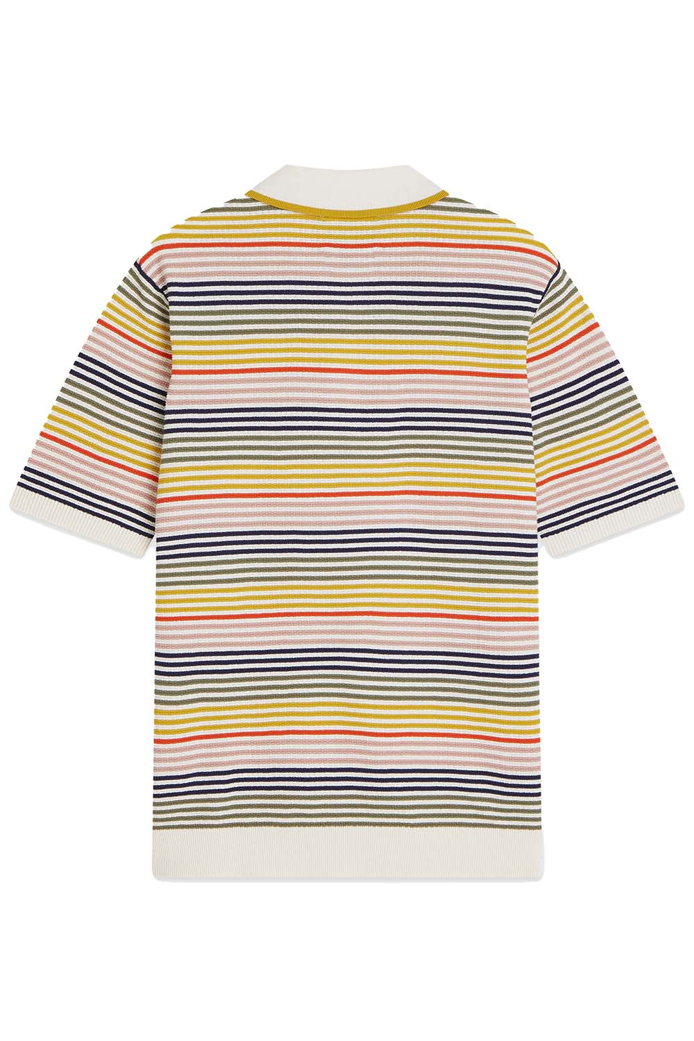 scotch and soda structured knit polo multi stripe back