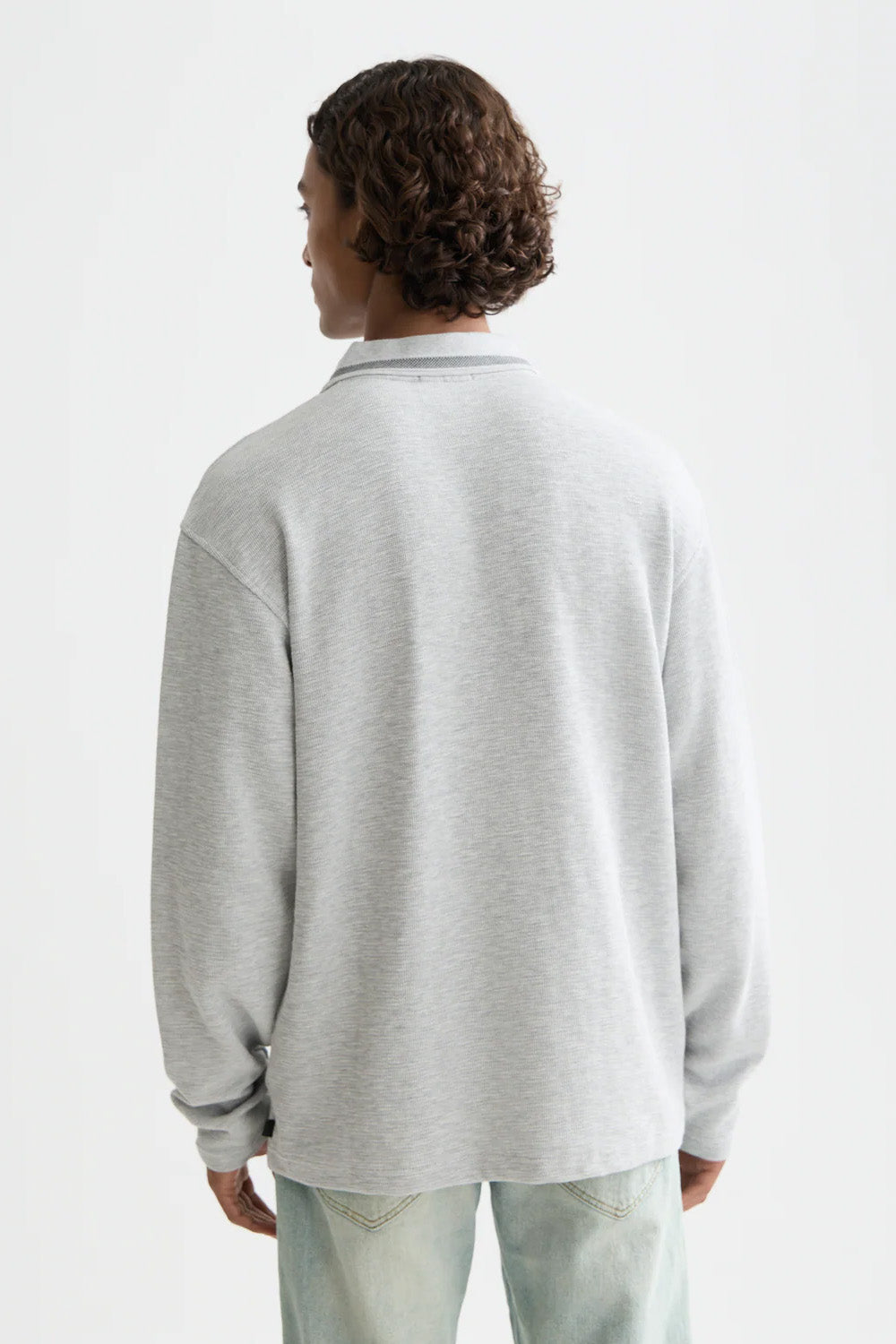 scotch and soda structured ls polo grey melange back