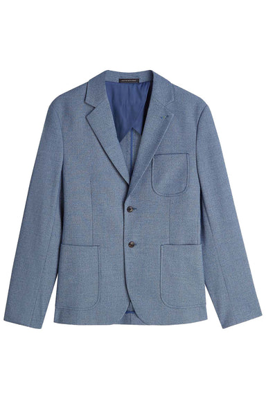 scotch and soda structured weave blazer pageant blue melange flatlay