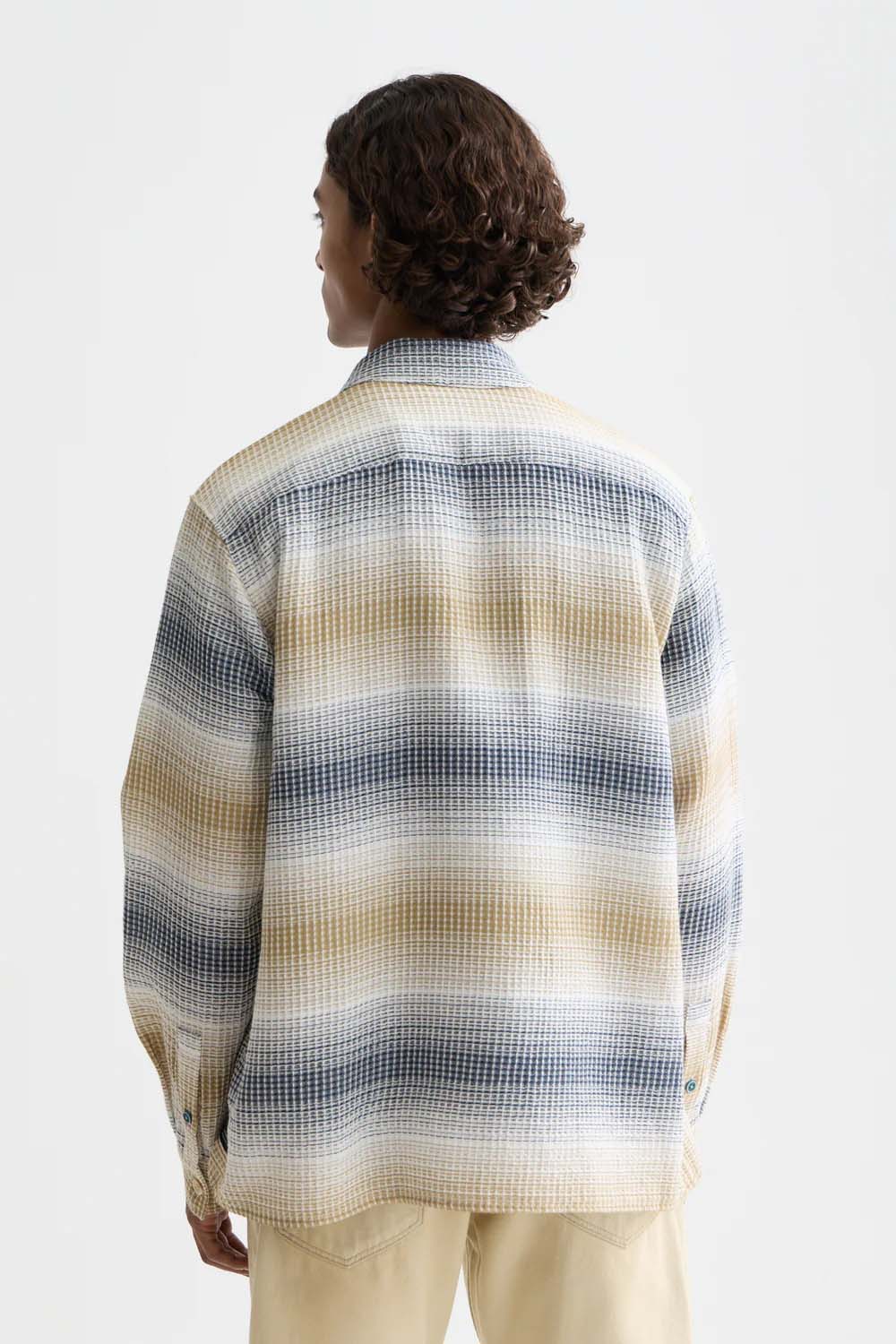 scotch and soda waffle stripe shirt oceana infinity stripe back