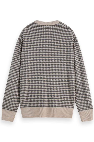 scotch & soda chenille pullover grey melange eggnog back 