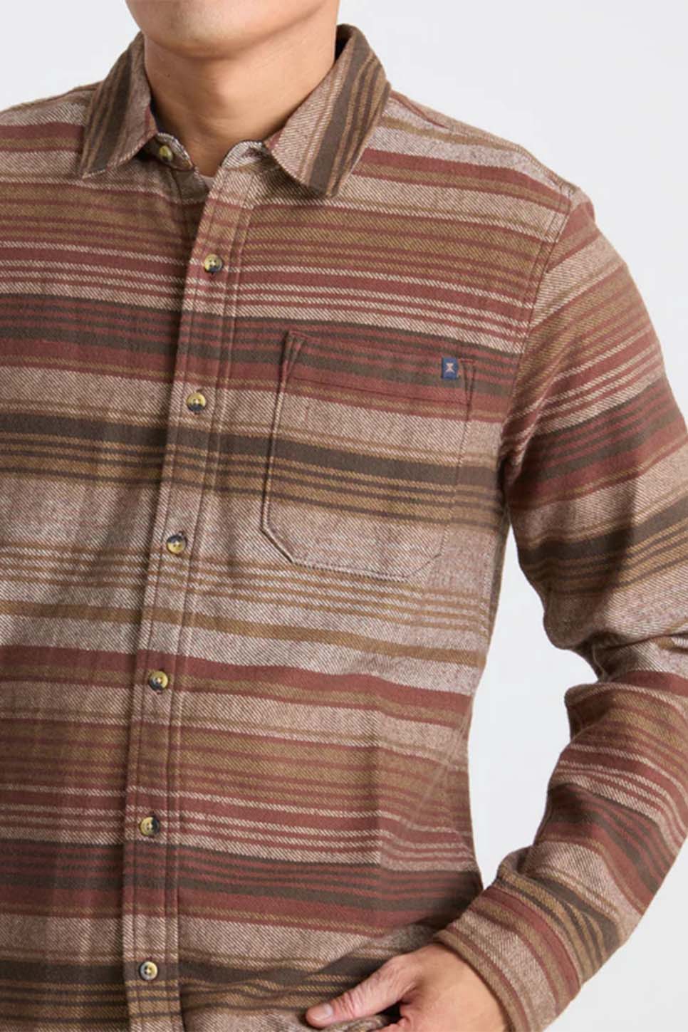 Roark - Crossroads Flannel - Red Clay - Detail