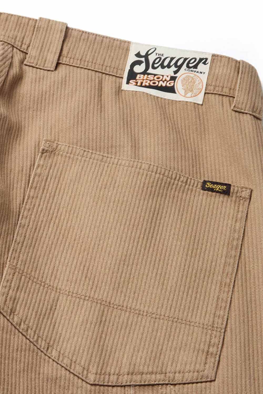Seager - Bison Corduroy Pant - Tan - Back Pocket Detail