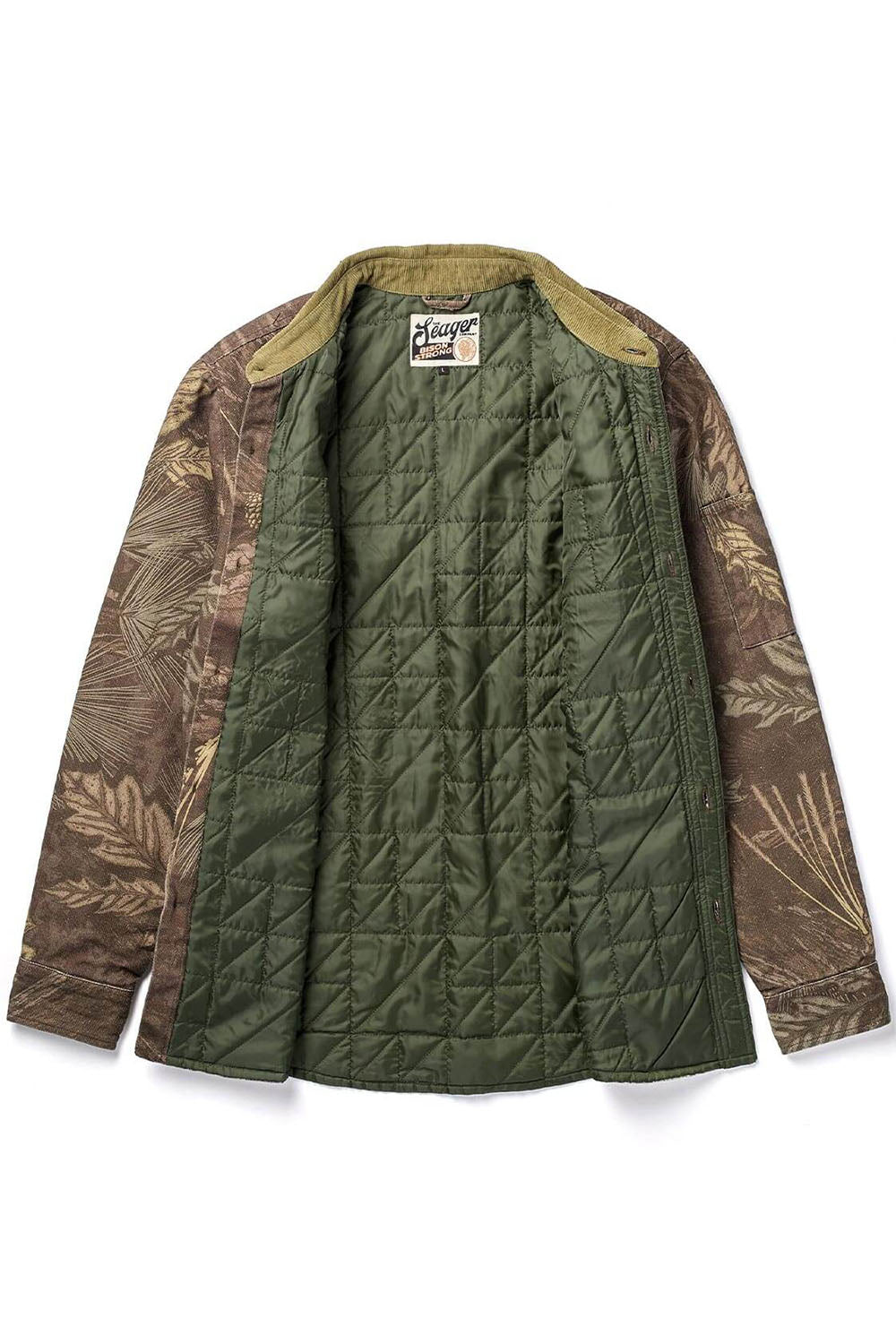 Seager - Bison Workshirt - Seager Camo - Flatlay Interior