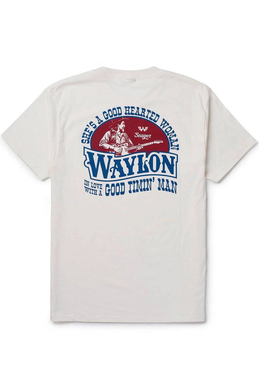 Seager Good Hearted Woman Tee in Vintage White — Back view