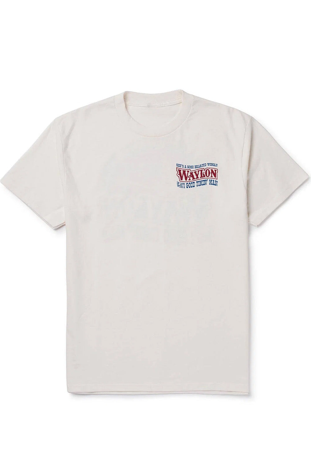 Seager Good Hearted Woman Tee in Vintage White — Front view