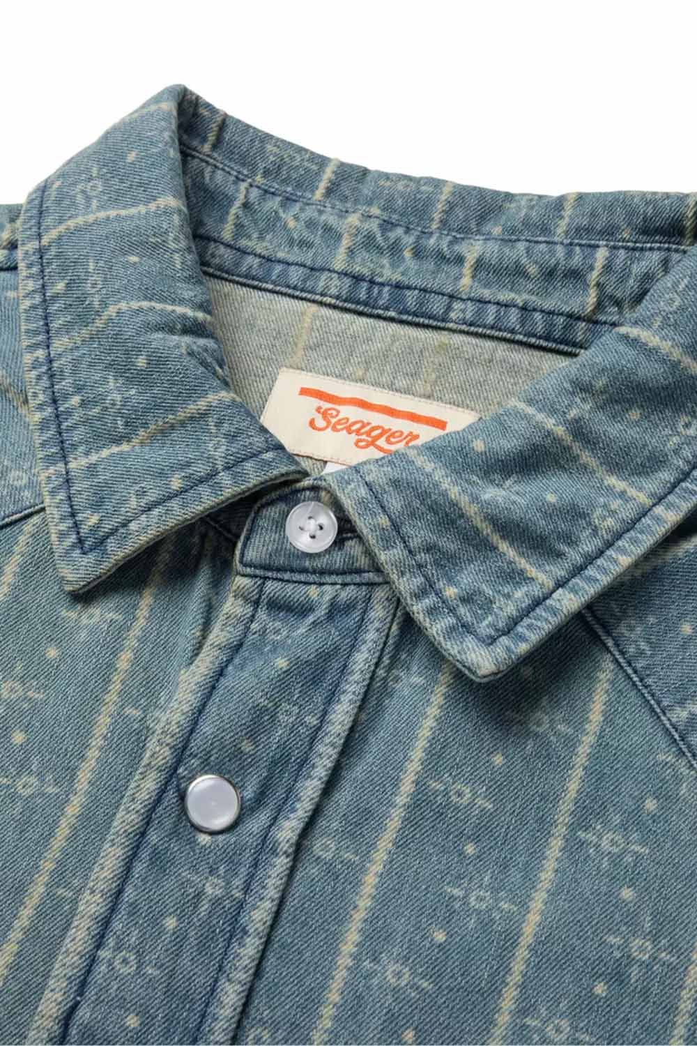 Seager - Reagan Pearl Snap - Printago - Detail Collar