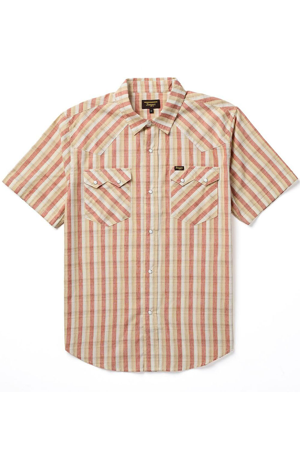 seager sawtoof ss white wash plaid flatlay