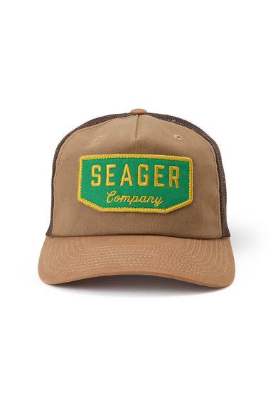 Seager - Wilson Trucker Snapback - Tan Waxed Canvas - Front
