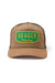 Seager - Wilson Trucker Snapback - Tan Waxed Canvas - Front