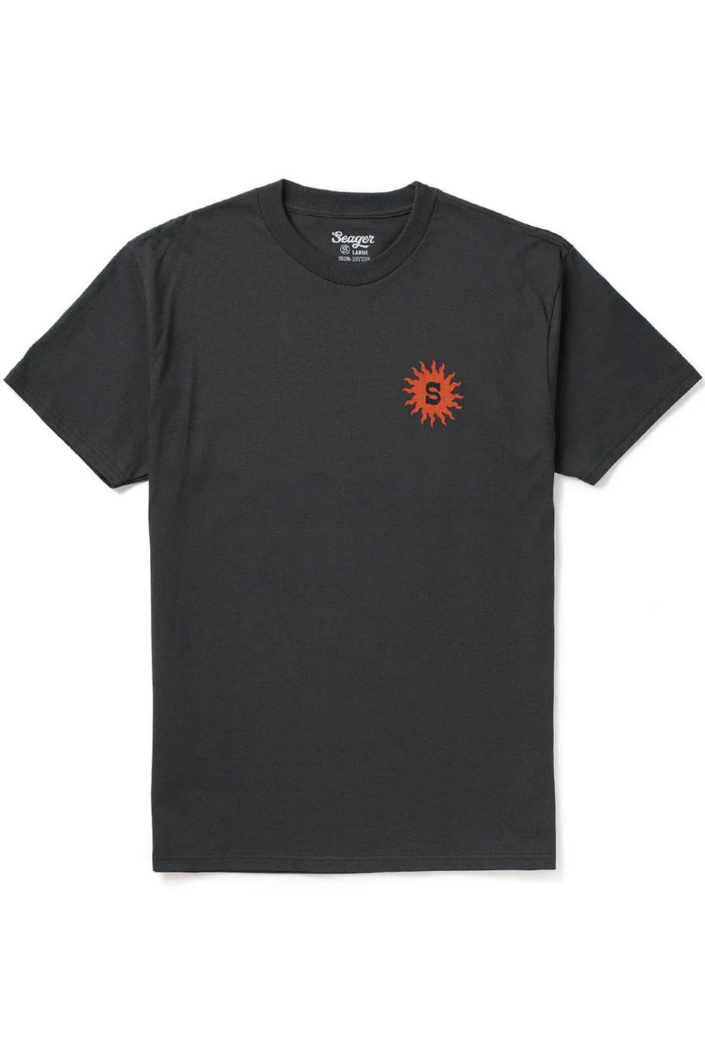 seager baja tee vintage black front