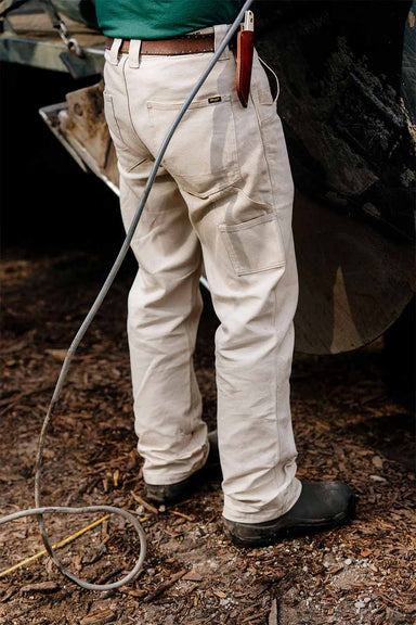 seager bison canvas pant stone model
