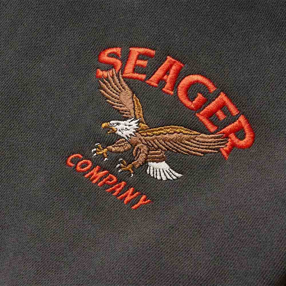 seager bradley hoodie pigment black detail
