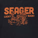 seager lucky buck tee black detail