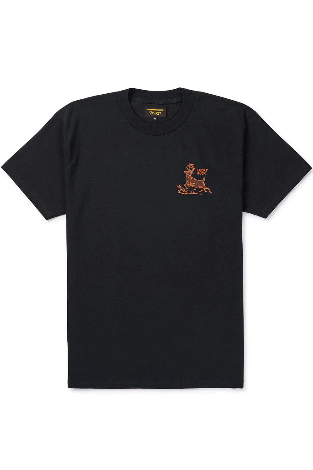 seager lucky buck tee black front