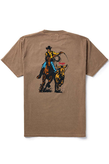 seager premium rodeo series tee pigment brown back