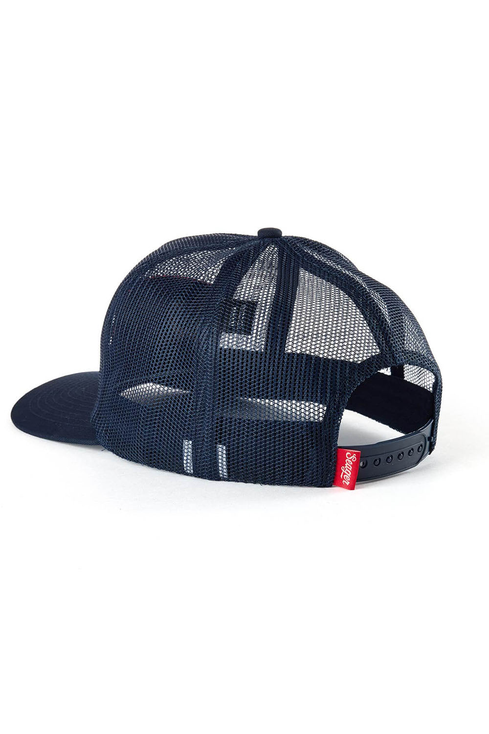 seager sportsman mesh trucker navy back