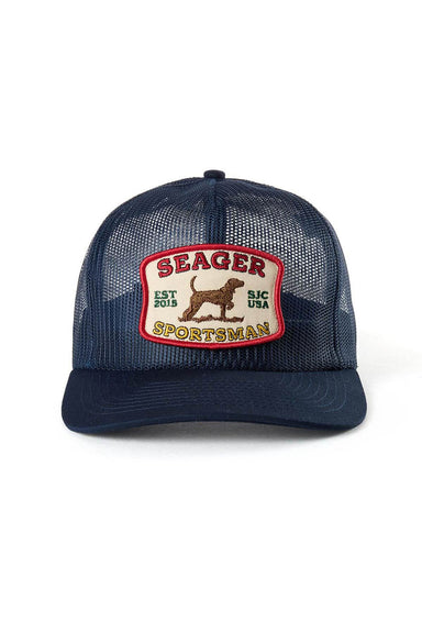 seager sportsman mesh trucker navy front