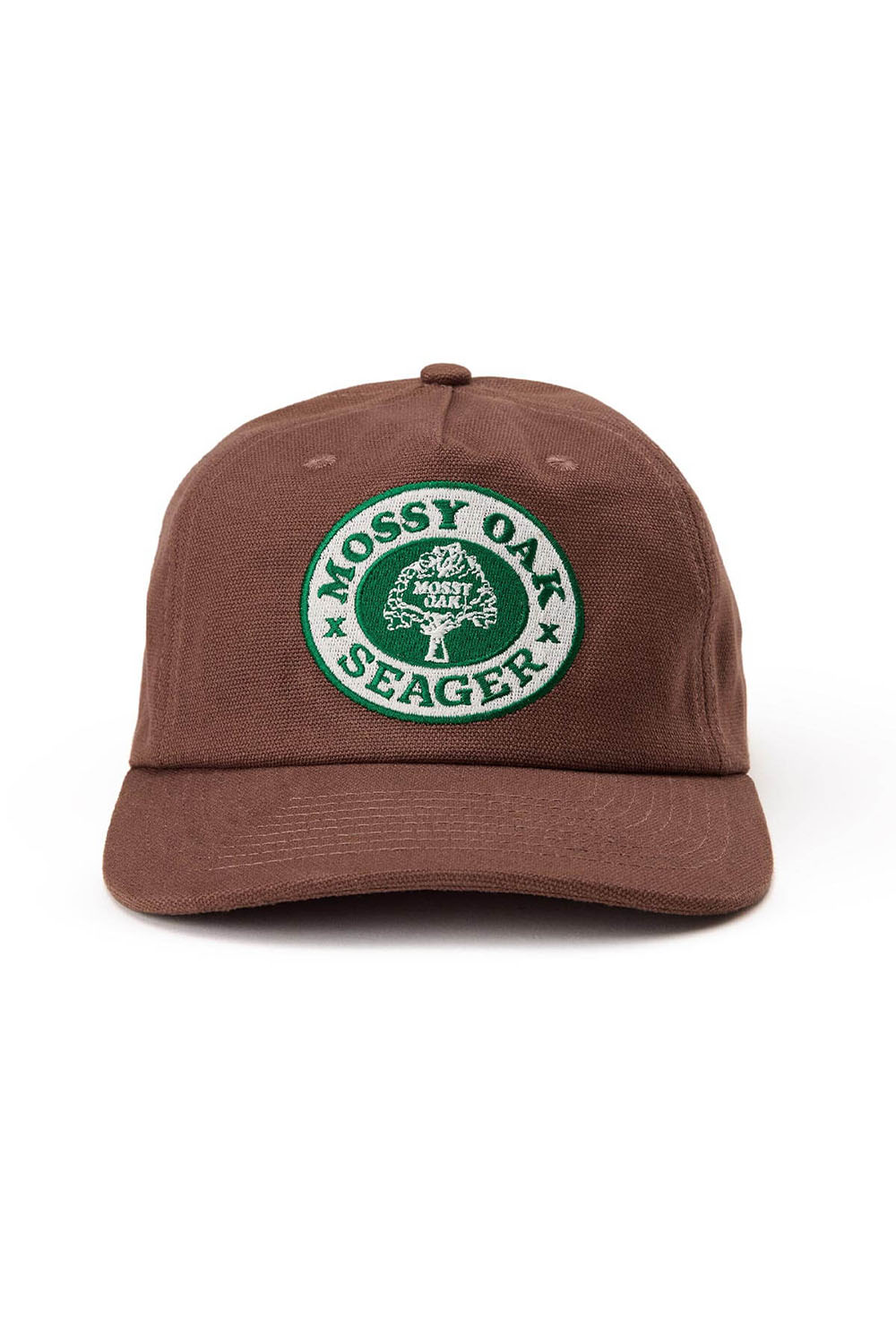 seager x mossy oak snapback brown front