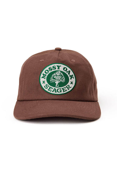 seager x mossy oak snapback brown front
