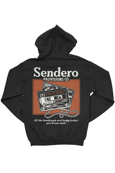 sendero-cassette-tape-hoodie-black-flatlay