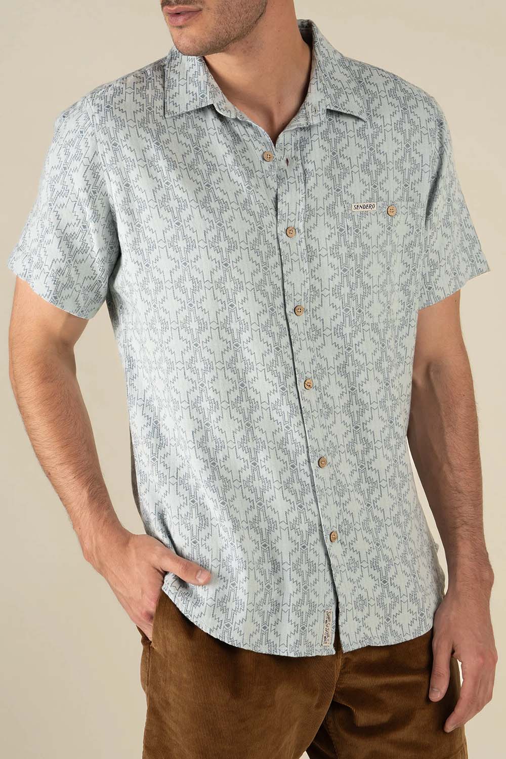 Sendero City Slicker Shirt in Arizola Chevron — front view