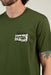 Sendero Deer Fishers T-Shirt in Army Green — Logo detail view