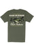 Sendero Deer Fishers T-Shirt in Army Green — Flatlay view