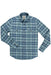 Sendero - Durango Flannel Stretch - Teal/Blue - Flatlay Front