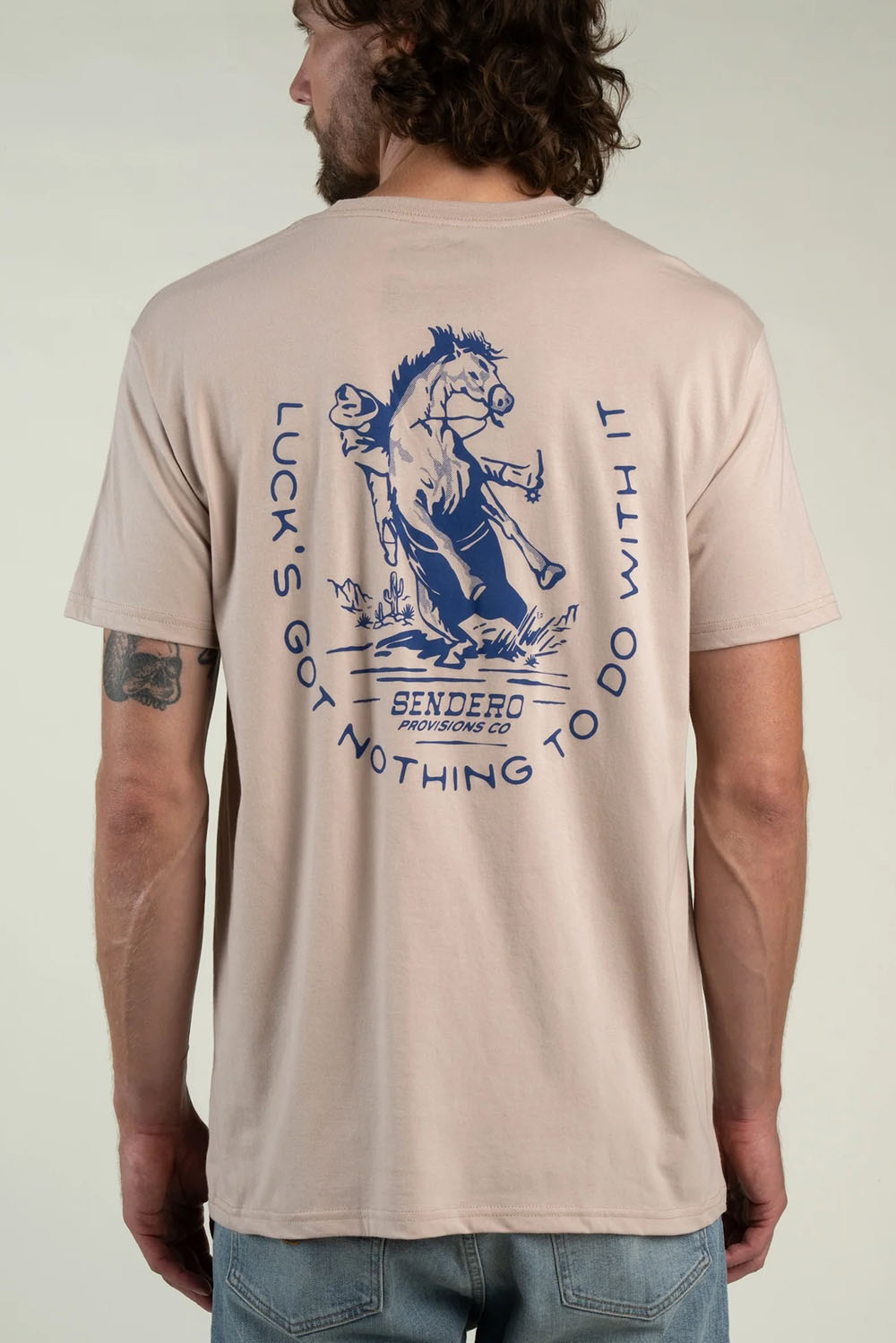 sendero-no-luck-tshirt-sand-back