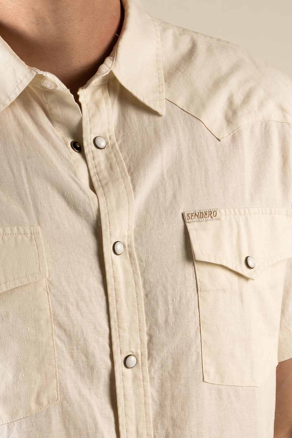 sendero-wyatt-pearl-snap-shirt-antique-white-detail