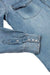 Sendero Wyatt Pearl Snap Shirt in Vintage Denim — Pocket detail view