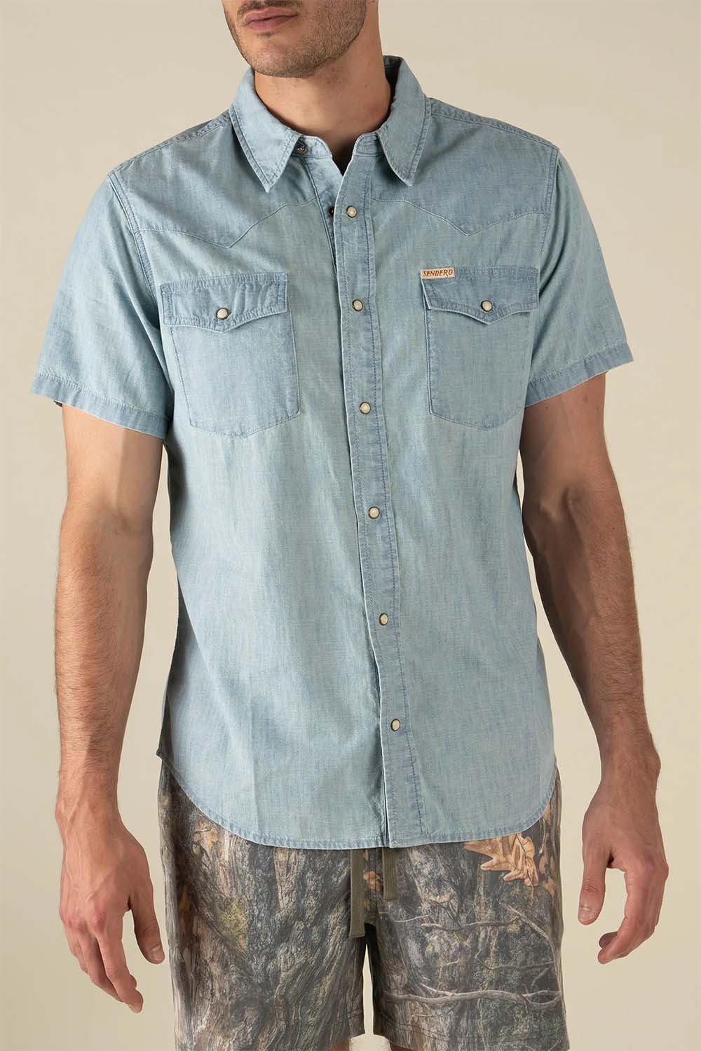 sendero-wyatt-pearl-snap-washed-indigo-chambray-front