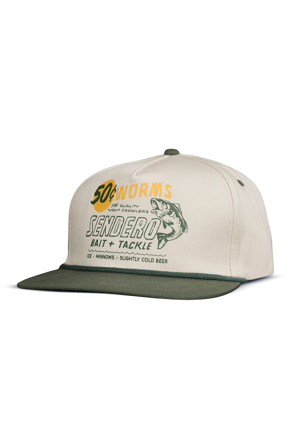 sendero 50 cent worms hat white profile