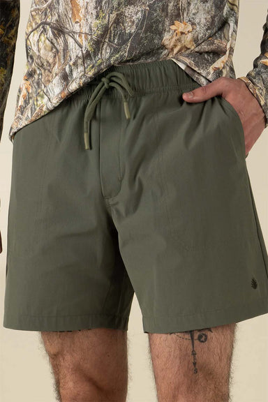 sendero bajada hybrid shorts san juan green front