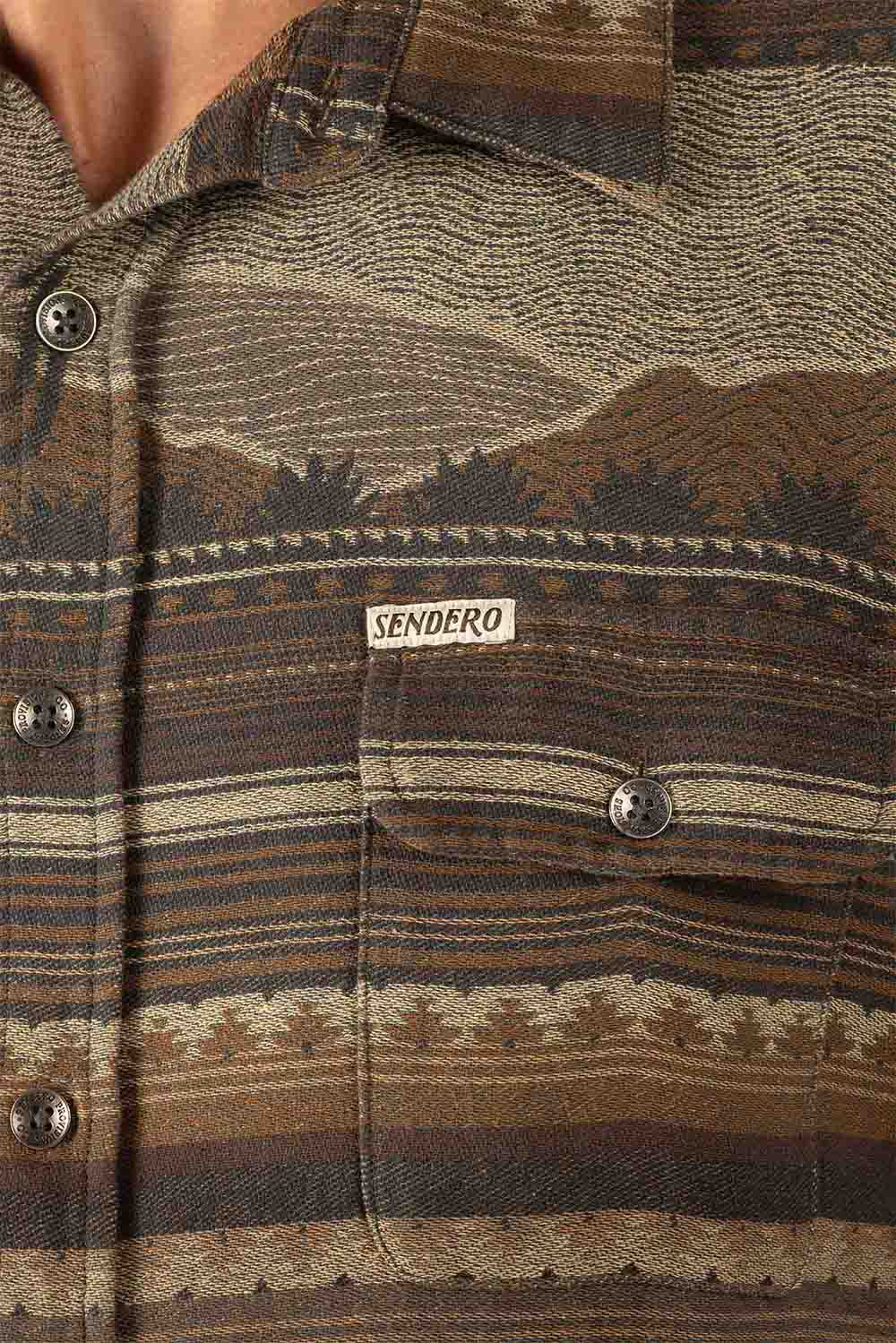 sendero boquillas shirt sonora brown pocket