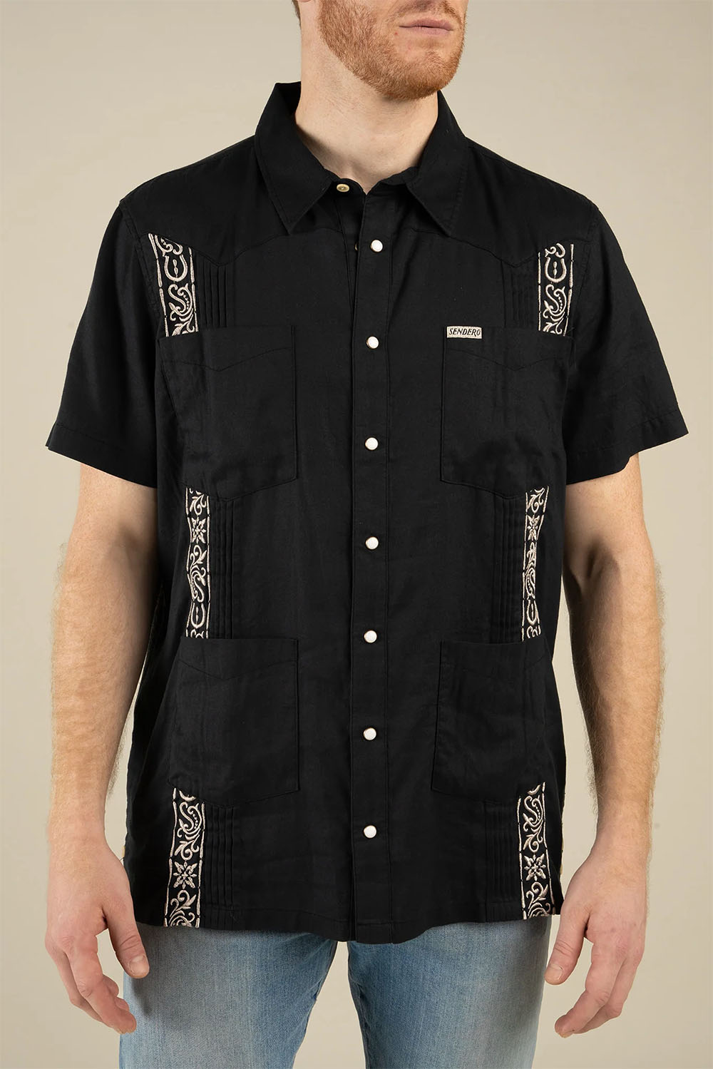 sendero caballero guayabera ss guitar stripe model